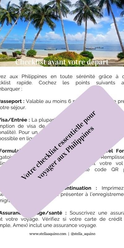 Checklist avant votre départ